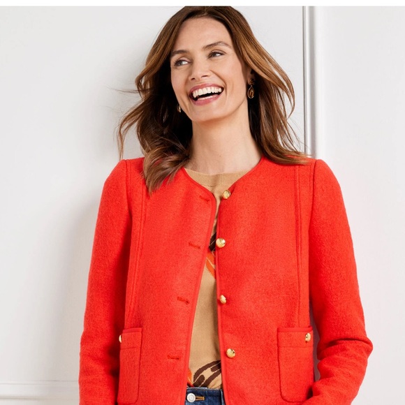 Talbots BERKSHIRE WOOL BLEND CROP JACKET - Picture 1 of 7